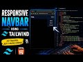 Responsive Navbar using Tailwind CSS | No Talking, Just Coding Sounds