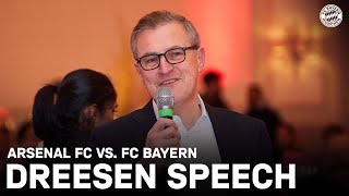 Jan-Christian Dreesen speech after our first leg 2-2 draw at Arsenal FC | Champions League