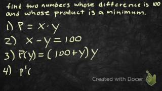 Optimization example 1