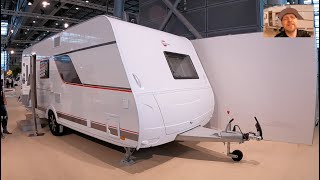 Bürstner Premio 550 TK Burstner caravan camping travel trailer Hymer walkaround + interior V0683