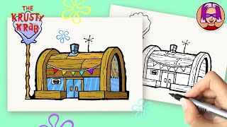 How to Draw a Krusty Krab Restaurant | Spongebob Square Pants