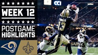 Rams vs. Saints | NFL Week 12 Game Highlights