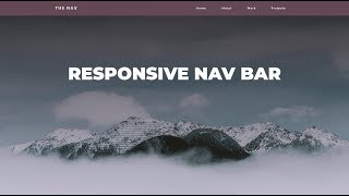 Responsive Navigation Bar Tutorial | HTML CSS JAVASCRIPT