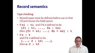 Record Syntax and Semantics | OCaml Programming | Chapter 3 Video 5
