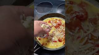 Turkish #omelette - onions pepper tomatoes cheese eggs oregano black pepper maras pepper salt