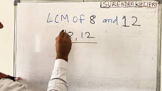 LCM of 8 and 12 In Hindi | Basic Mathematics By KclAcademy | Maths | Questions Solutions |