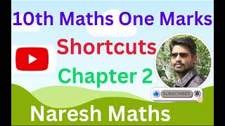 10th maths one word shortcut tricks Lesson 2