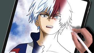 How to draw Todoroki from My hero Academia #shorts