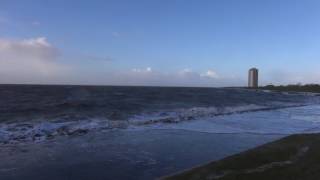 Sturmtief Egon am 12.01.2017 über Büsum an der Nordsee Unwetterwarnung