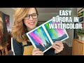 Easy aurora in watercolor