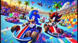 Sonic And Shadow Play Bumper Cars At The Park |  Verry Funny Story | Sonic The Hedgehog 3 Animation