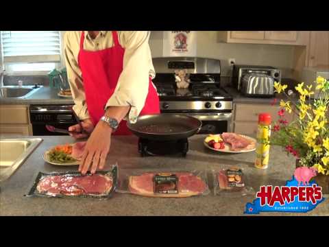 Cooking Country Ham in a Skillet Cooking Country Ham in a Skillet
