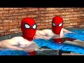 SPIDER-MANS Swimming, Parkour and Fighting Bad Guys