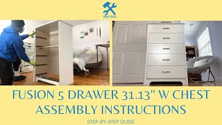 South Shore Fusion 5 Drawer Chest Assembly Instructions (Step by Step Assembly Instruction Guide)