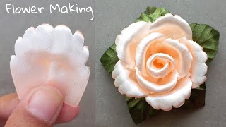 How To Make Fabric Flower | How to make an adorable fabric rose flower ~ in just 7 minutes!