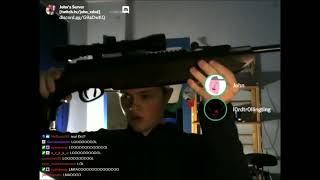 YouFoundJohn shows off his pellet gun