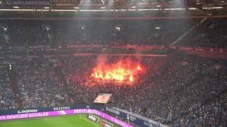[3-1] FC Schalke - VfL Bochum 10.09.2022 - Intro und Torjubel der Bochumer