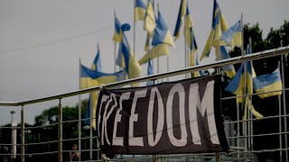 Riga, Latvia, street demonstration near russian embassy. 31 july 2022