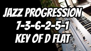 Master the 736251 Jazz Chord Progression in Db on Piano Like a Pro