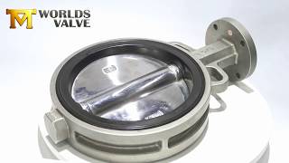 CF8/CF8M/CF3M/SAF2205 SAF2507 DUPLEX STAINLESS STEEL BUTTERFLY VALVE,polished disc,wafer type