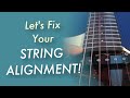 Fixing String Alignment on a Bolt-On Neck Guitar - DrKevGuitar.com