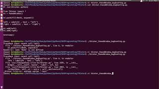python2 gui tkiner PaneWindow, bug hunting , NameError name 'Both' is not defined, tkinter TclError