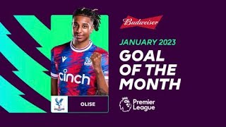 Michael Olise wins PL Budweiser Goal of the Month January 2023 Award | KIEA Sports+