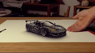 3D Drawing Painting DDE Ferrari 458 by Stefan Pabst
