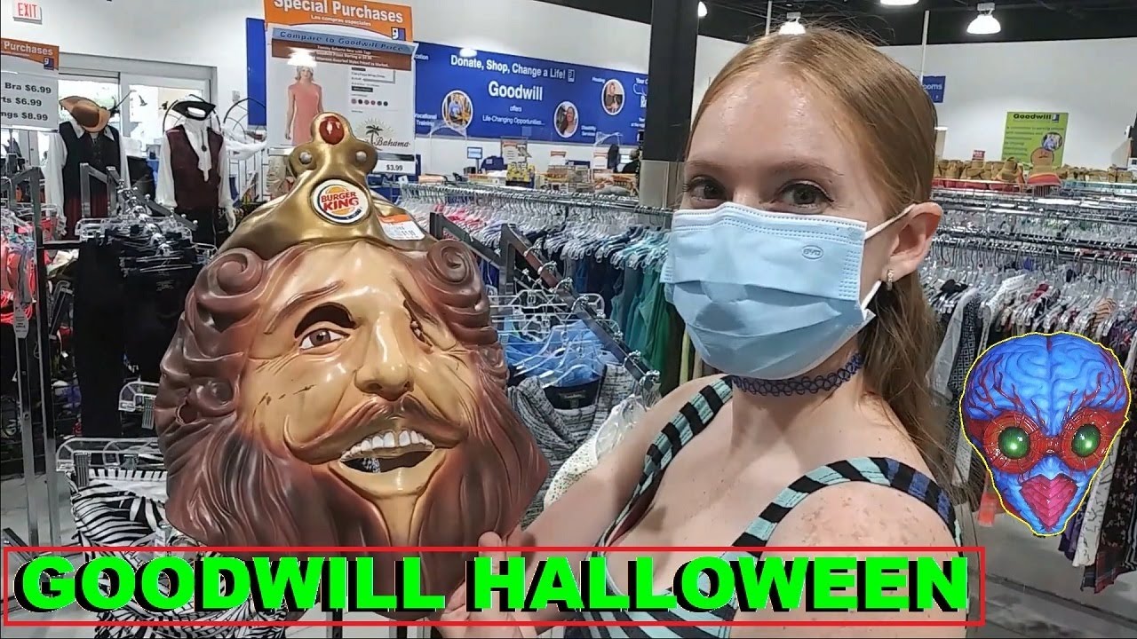 Halloween Shopping At Goodwill !! Mask Hunting !! Decor ! Costumes ...