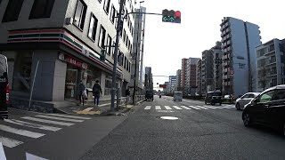 【自転車車載】千住新橋(歩道)〜国道4号日光街道〜千住大橋(2018/01/30)