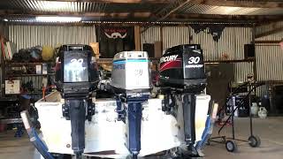 Triple 30hp tohatsu outboard tinny, John boat , skiff , mercury 30hp , fastest