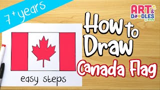 How to draw the National flag of CANADA