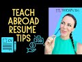 Teach Abroad Resume Tips // How to Write a TEFL Teacher CV