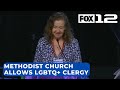 Historic vote to allow LGBTQ+ clergy in United Methodist Church celebrated in Portland