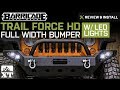 Wrangler Barricade Trail Force HD Full Width Bumper w/ LED Lights (2007-2017 JK) Review & Install