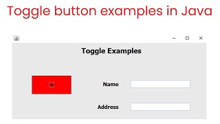 Toggle button examples in Java