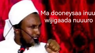 Ma dooneysaa inuu wijigaada nuuuro