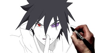 How To Draw Uchiha Sasuke | Step By Step | Naruto