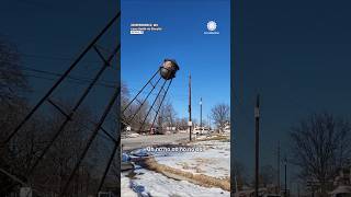 Onlookers Left Stunned when Water Tower Demolition Goes Wrong