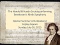 Beethoven's 9th Symphony performed by the Handel and Haydn Society