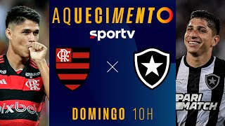 FLAMENGO X BOTAFOGO | AQUECIMENTO AO VIVO E COM IMAGENS | BRASILEIRÃO 2024 | #live | sportv