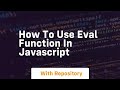 how to use eval function in javascript