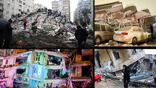 КАДРЫ | Землетрясения в Турции и Сирии, день второй. Тысячи погибших и новые толчки | ПОДКАСТ