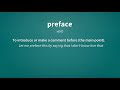 preface definition of preface