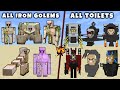 All Skibidi Toilets vs All Iron Golems - Mutant & Titan Cameraman vs Mutant Titan Iron golem