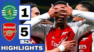 🔴Sporting CP vs Arsenal (1-5) Extended HIGHLIGHTS | UEFA Champions League