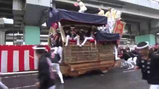 2016堺市南区だんじり祭り　上神谷・美福連合ＮＴＴ前やりまわし　大庭寺①（平成28年10月1日）