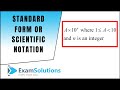 Standard Form (Scientific Notation) | ExamSolutions