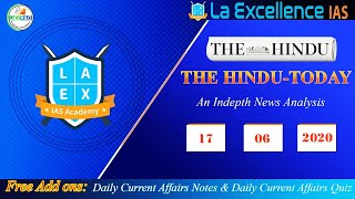17th June, 2020 "THE HINDU - TODAY", Daily News Analysis by La Excellence