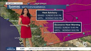 ABC 10News Pinpoint Weather for July 2, 2023 with Ciara Encinas: Hot conditions continue